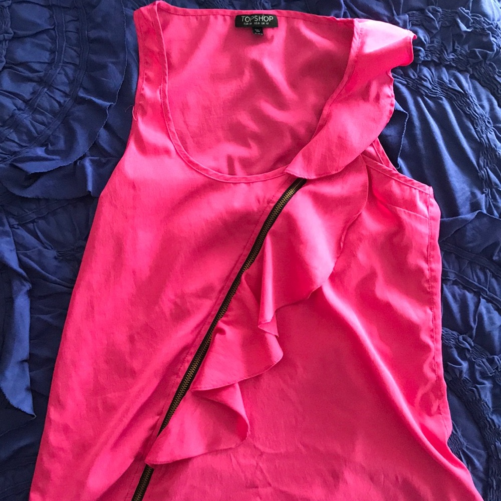 Hot pink topshop blouse !